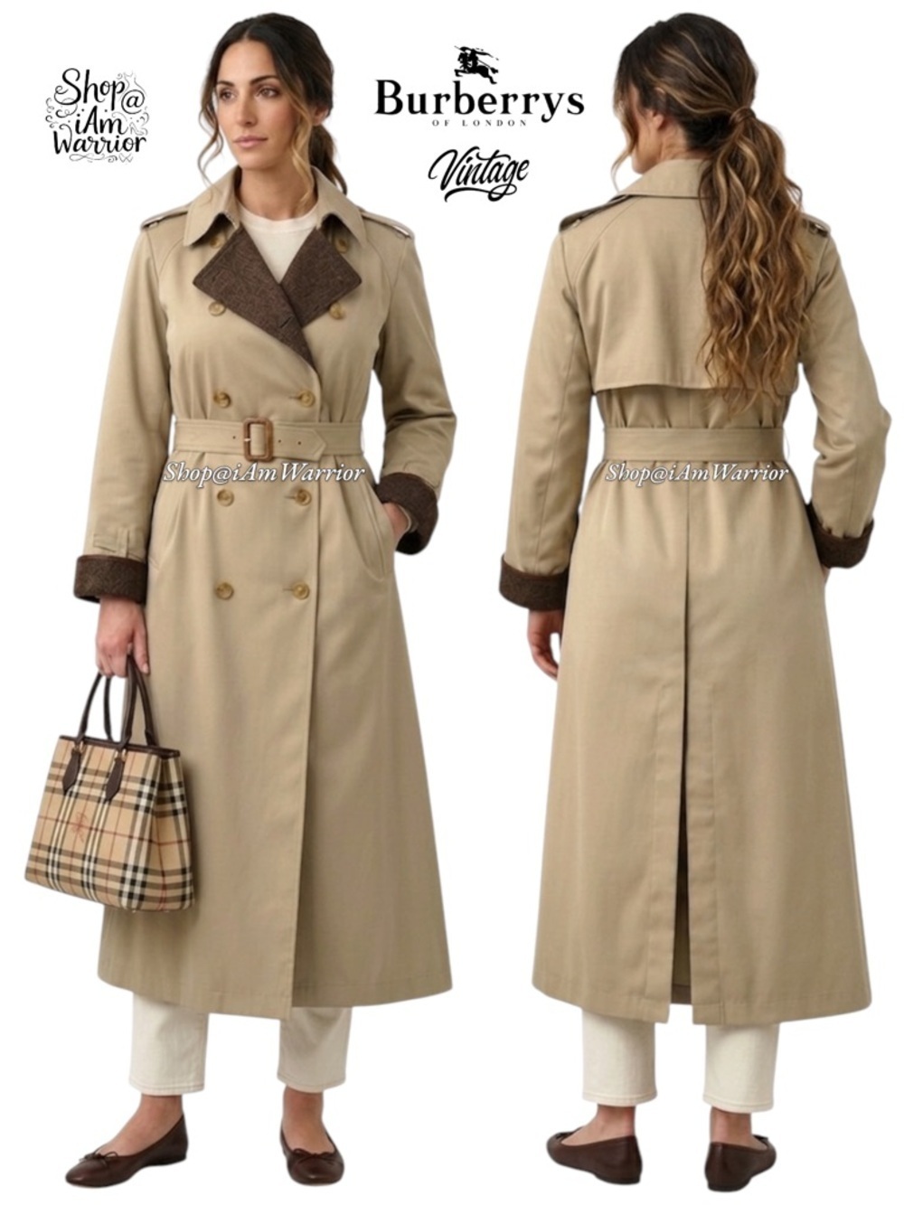 Vintage Burberrys London Long Wool Lined Trench Coat *shop@iAmWarrior